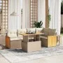 Garden sofa set with 6-piece synthetic rattan beige cushions by , Garden sets - Ref: Foro24-3273949, Price: 468,04 €, Discoun...