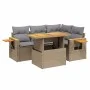Gartensofa-Set mit 5-teiligen Kissen aus synthetischem Rattan in Beige. von , Gartensets - Ref: Foro24-3273502, Preis: 389,35...