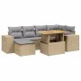Set of 7-piece garden sofas and beige synthetic rattan cushions by , Garden sets - Ref: Foro24-3272739, Price: 489,53 €, Disc...