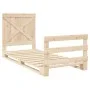 Solid pine wood bed frame with headboard 90x200 cm by , Beds and slatted bases - Ref: Foro24-3281574, Price: 146,86 €, Discou...