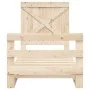 Solid pine wood bed frame with headboard 90x200 cm by , Beds and slatted bases - Ref: Foro24-3281574, Price: 146,86 €, Discou...