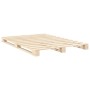 Solid pine wood bed frame with headboard 140x200 cm by , Beds and slatted bases - Ref: Foro24-3281534, Price: 197,52 €, Disco...