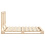 Solid pine wood bed frame with headboard 140x200 cm by , Beds and slatted bases - Ref: Foro24-3281534, Price: 197,52 €, Disco...