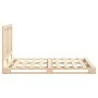 Solid pine wood bed frame with headboard 140x200 cm by , Beds and slatted bases - Ref: Foro24-3281534, Price: 195,61 €, Disco...