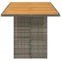 Garden table with acacia wood surface and gray rattan, 190x80x75cm. by , Garden tables - Ref: Foro24-365601, Price: 229,03 €,...