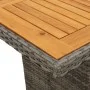 Garden table with acacia wood surface and gray rattan, 190x80x75cm. by , Garden tables - Ref: Foro24-365601, Price: 229,03 €,...