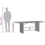 Garden table with acacia wood surface and gray rattan, 190x80x75cm. by , Garden tables - Ref: Foro24-365601, Price: 229,03 €,...