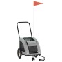 Fahrradanhänger für Haustiere, Eisen, grauer Oxford-Stoff. von , Kinderwagen für Haustiere - Ref: Foro24-93972, Preis: 99,92 ...