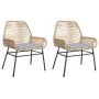 Gartensofas mit Kissen 2 Stück Kunststoff-Rattan braun von , Gartenstühle - Ref: Foro24-369096, Preis: 128,09 €, Rabatt: %