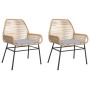 Gartensofas mit Kissen 2 Stück Kunststoff-Rattan braun von , Gartenstühle - Ref: Foro24-369096, Preis: 129,52 €, Rabatt: %