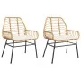 Sillones de jardín con cojines 2 uds ratán sintético marrón de , Sillas de jardín - Ref: Foro24-369094, Precio: 121,13 €, Des...