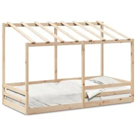Kinderbett mit massivem Kieferndach 100x200 cm. von , Betten und Lattenroste - Ref: Foro24-846997, Preis: 157,37 €, Rabatt: %