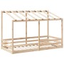 Children's bed with solid pine wood roof 100x200 cm by , Beds and slatted bases - Ref: Foro24-846997, Price: 159,45 €, Discou...