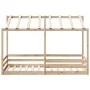 Cama infantil con techo madera maciza pino 100x200 cm de , Camas y somieres - Ref: Foro24-846997, Precio: 157,36 €, Descuento: %