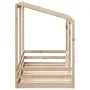Cama infantil con techo madera maciza pino 100x200 cm de , Camas y somieres - Ref: Foro24-846997, Precio: 157,36 €, Descuento: %