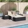 Tumbona doble con cojines ratán sintético negro de , Tumbonas - Ref: Foro24-368389, Precio: 263,25 €, Descuento: %