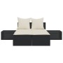 Doppelliege mit schwarzen Kunststoff-Rattan-Kissen von , Liegen - Ref: Foro24-368389, Preis: 239,80 €, Rabatt: %