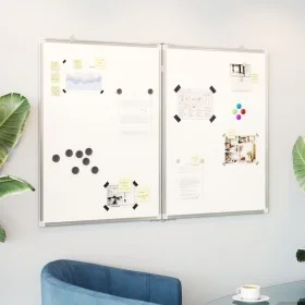 Folding magnetic whiteboard aluminum 100x80x1.7 cm by , Exhibition panels - Ref: Foro24-4005353, Price: 51,68 €, Discount: %