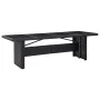 Synthetic rattan garden table with black glass top 240x90x74 cm by vidaXL, Garden tables - Ref: Foro24-310071, Price: 258,81 ...