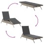 Liegestühle mit Tisch, 2 Stück, aus hellem grauem Kunststoff-Rattan. von , Liegen - Ref: Foro24-4002715, Preis: 280,54 €, Rab...