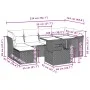 7-piece garden sofa set with brown PE rattan cushions by , Garden sets - Ref: Foro24-3274663, Price: 498,97 €, Discount: %