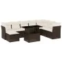 Garden sofa set 9 pieces and brown synthetic rattan cushions by , Garden sets - Ref: Foro24-3274713, Price: 617,21 €, Discoun...