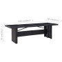 Mesa de jardín ratán sintético y vidrio negro 240x90x74 cm de vidaXL, Mesas de jardín - Ref: Foro24-310071, Precio: 257,50 €,...