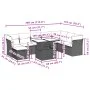 Garden sofa set 9 pieces and brown synthetic rattan cushions by , Garden sets - Ref: Foro24-3274713, Price: 617,21 €, Discoun...