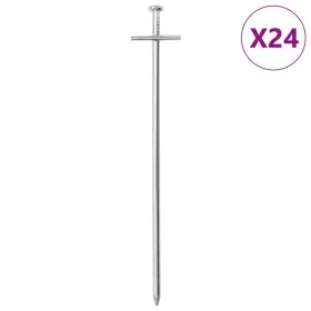 Zelte 24 Stück verzinkter Stahlstifte 23 cm Ø6 mm von , Zeltzubehör - Ref: Foro24-4009339, Preis: 17,06 €, Rabatt: %