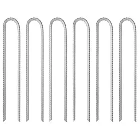Zelt-Heringe U-Form 6 Stück verzinkter Stahl 37 cm Ø10 mm von , Zeltzubehör - Ref: Foro24-4009347, Preis: 26,60 €, Rabatt: %