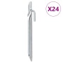 Clavijas de tienda forma V 24 uds acero galvanizado 17 cm Ø20mm
