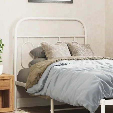 Cabecero de metal blanco 90 cm de , Cabeceros y pies de cama - Ref: Foro24-377194, Precio: 30,00 €, Descuento: %