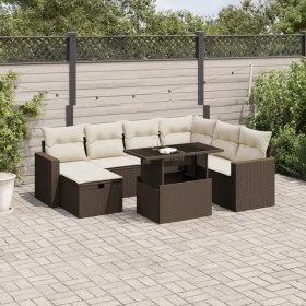 Garden set with 8 pieces of sofas and brown synthetic rattan cushions. by , Garden sets - Ref: Foro24-3274843, Price: 557,10 ...