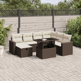 Set aus 8-teiligen Gartensofas und Kissen aus braunem Kunststoff-Rattan. von , Gartensets - Ref: Foro24-3274843, Preis: 565,9...