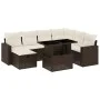 Set aus 8-teiligen Gartensofas und Kissen aus braunem Kunststoff-Rattan. von , Gartensets - Ref: Foro24-3274843, Preis: 556,9...