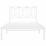 Metallbettgestell mit weißem Kopfteil 107x203 cm von , Betten und Lattenroste - Ref: Foro24-376173, Preis: 80,89 €, Rabatt: %