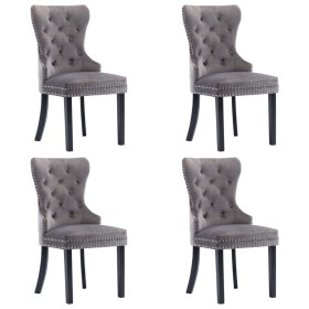 Dining chairs 4 units gray velvet by vidaXL, dining chairs - Ref: Foro24-3055873, Price: 645,64 €, Discount: %