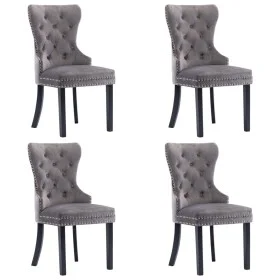 Dining chairs 4 units gray velvet by vidaXL, dining chairs - Ref: Foro24-3055873, Price: 559,09 €, Discount: %