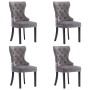 Sillas de comedor 4 unidades terciopelo gris de vidaXL, Sillas de comedor - Ref: Foro24-3055873, Precio: 644,43 €, Descuento: %