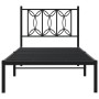Bed frame with black metal headboard 80x200 cm by , Beds and slatted bases - Ref: Foro24-376119, Price: 72,91 €, Discount: %