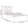 Bettgestell mit schwarzem Metallkopfteil 80x200 cm von , Betten und Lattenroste - Ref: Foro24-376119, Preis: 72,64 €, Rabatt: %