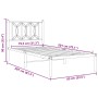 Estructura de cama con cabecero metal negro 80x200 cm de , Camas y somieres - Ref: Foro24-376119, Precio: 72,87 €, Descuento: %