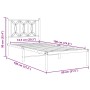 Metallbettgestell mit weißem Kopfteil 75x190 cm von , Betten und Lattenroste - Ref: Foro24-376167, Preis: 60,90 €, Rabatt: %