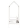 Bank mit massivem Dach aus weißer Kiefer 117,5x70x176,5 cm von , Banken - Ref: Foro24-846995, Preis: 135,51 €, Rabatt: %