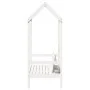 Solid white pine wood bench with a roof, measuring 117.5x70x176.5 cm. by , Banks - Ref: Foro24-846995, Price: 133,74 €, Disco...
