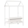Banco con techo madera maciza de pino blanco 117,5x70x176,5 cm de , Bancos - Ref: Foro24-846995, Precio: 135,46 €, Descuento: %
