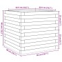 Jardinera de madera maciza de pino blanca 50x50x46 cm de , Maceteros y jardineras - Ref: Foro24-3282405, Precio: 121,88 €, De...