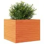 Solid pine wood planter in brown wax 60x60x46 cm by , Pots and planters - Ref: Foro24-3282411, Price: 140,70 €, Discount: %