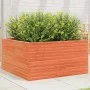 Solid pine wood planter in brown wax finish 90x90x46 cm by , Pots and planters - Ref: Foro24-3282426, Price: 201,32 €, Discou...
