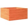 Solid pine wood planter in brown wax finish 90x90x46 cm by , Pots and planters - Ref: Foro24-3282426, Price: 203,93 €, Discou...